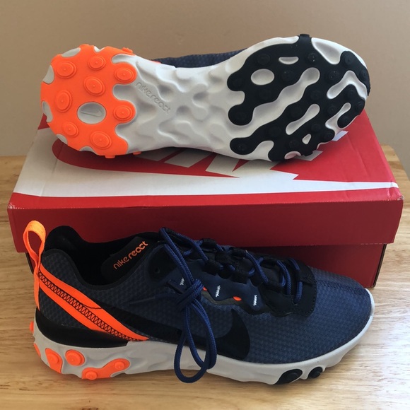 💙🧡NIKE REACT ELEMENT 55 SE SNEAKERS🧡💙 - Picture 6 of 7